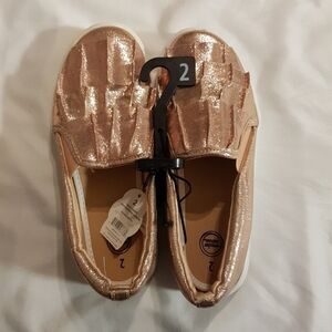 Wonder Nation Rose Gold girls shoes size 2